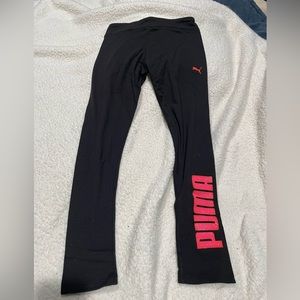 PUMA Girls' Big Graphic Logo Cotton Legging‎